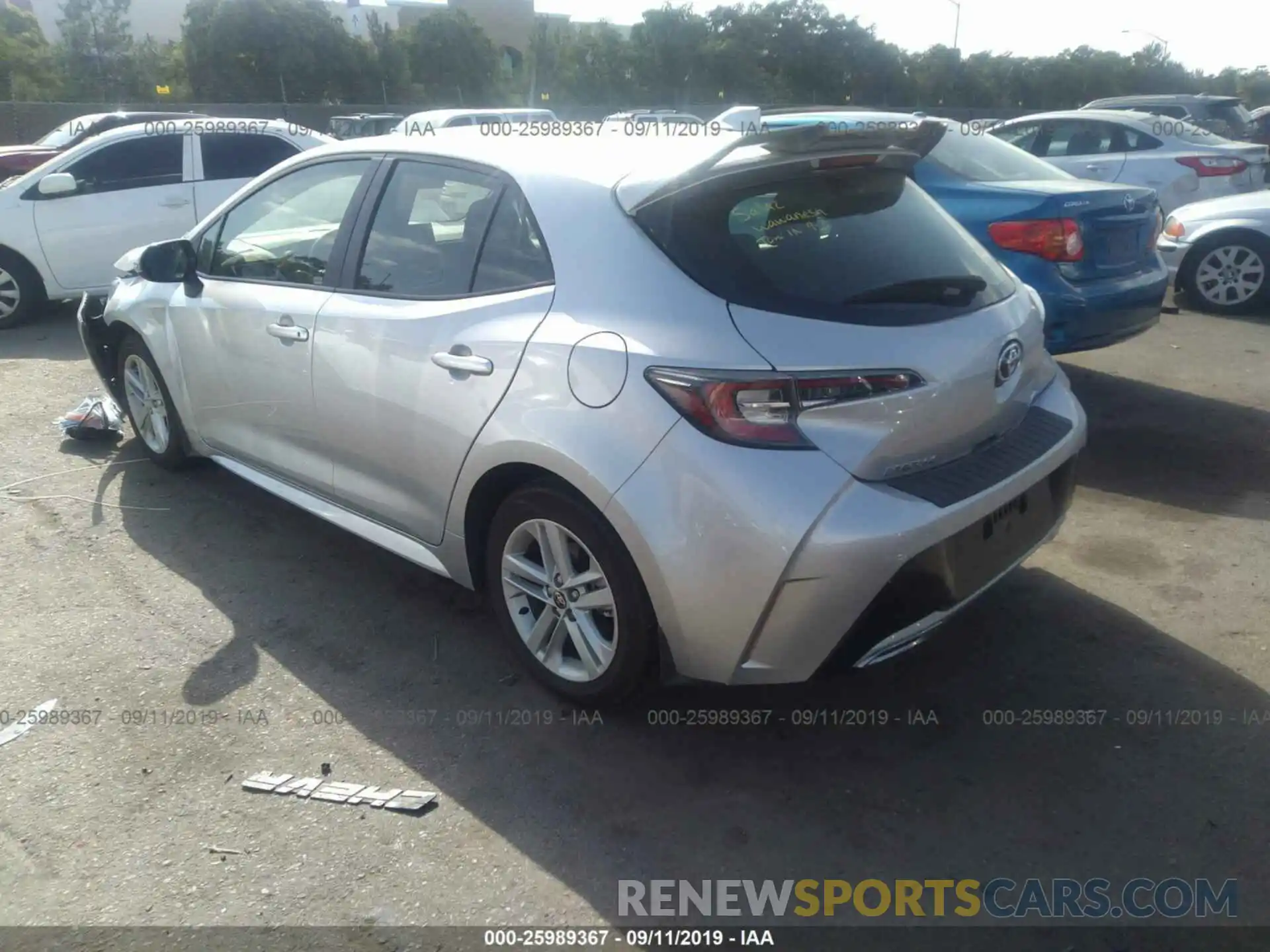 3 Photograph of a damaged car JTNK4RBE2K3011931 TOYOTA COROLLA 2019