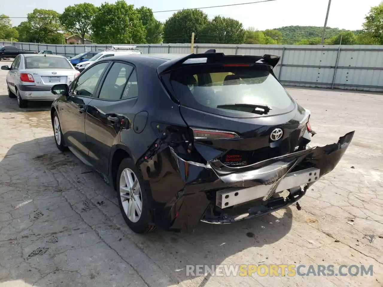 3 Photograph of a damaged car JTNK4RBE2K3014098 TOYOTA COROLLA 2019