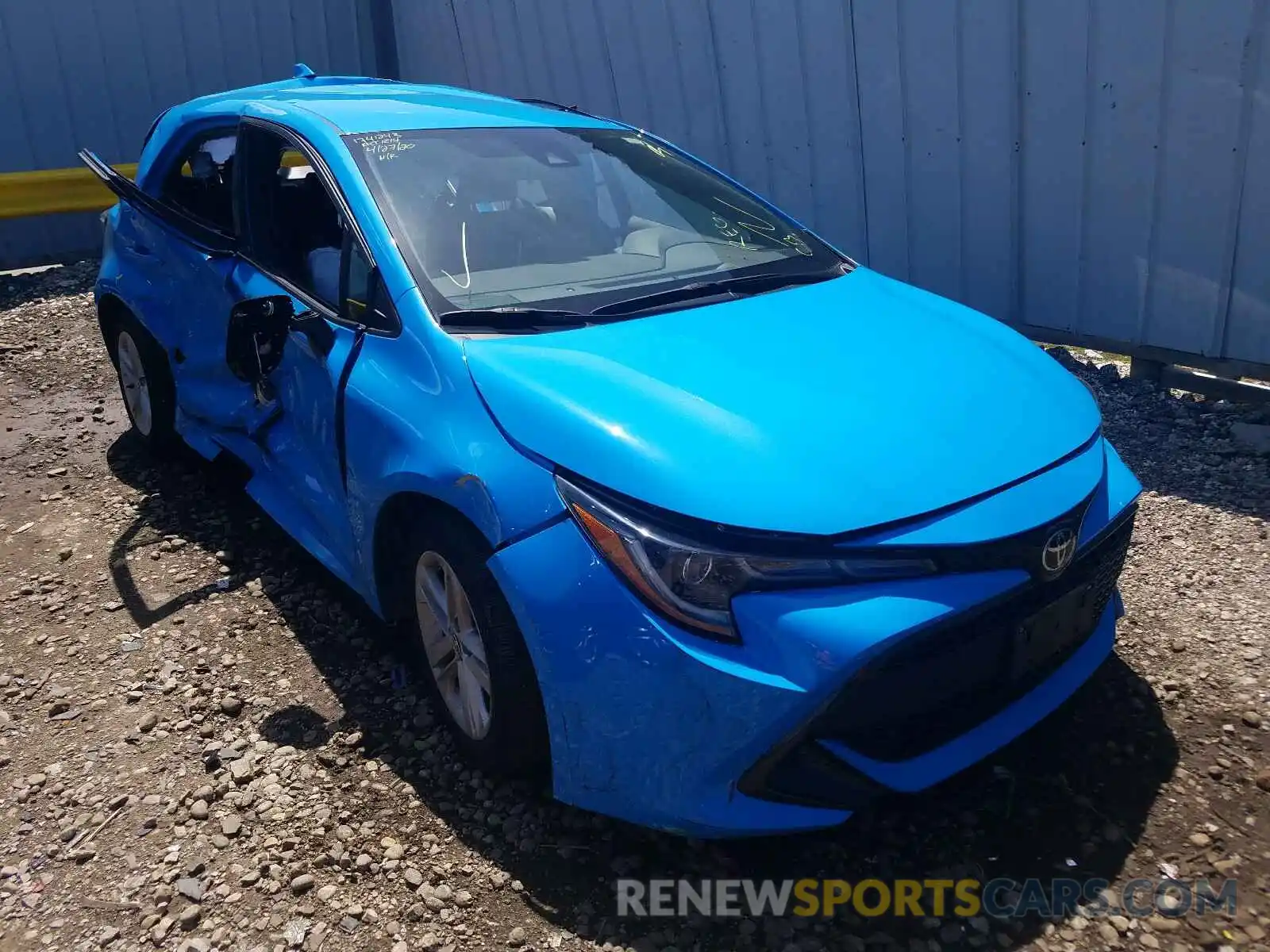 1 Photograph of a damaged car JTNK4RBE2K3014358 TOYOTA COROLLA 2019