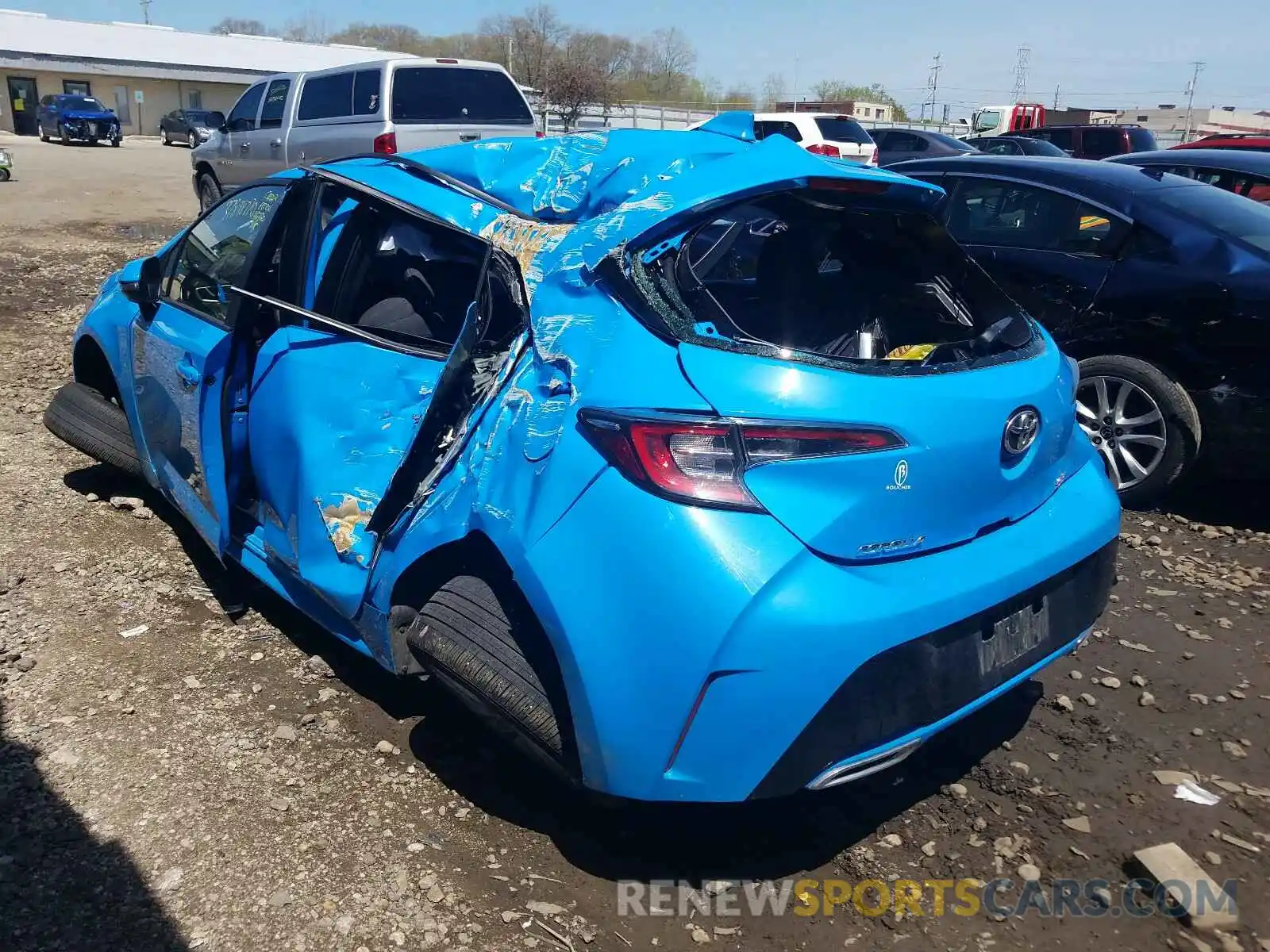 3 Photograph of a damaged car JTNK4RBE2K3014358 TOYOTA COROLLA 2019