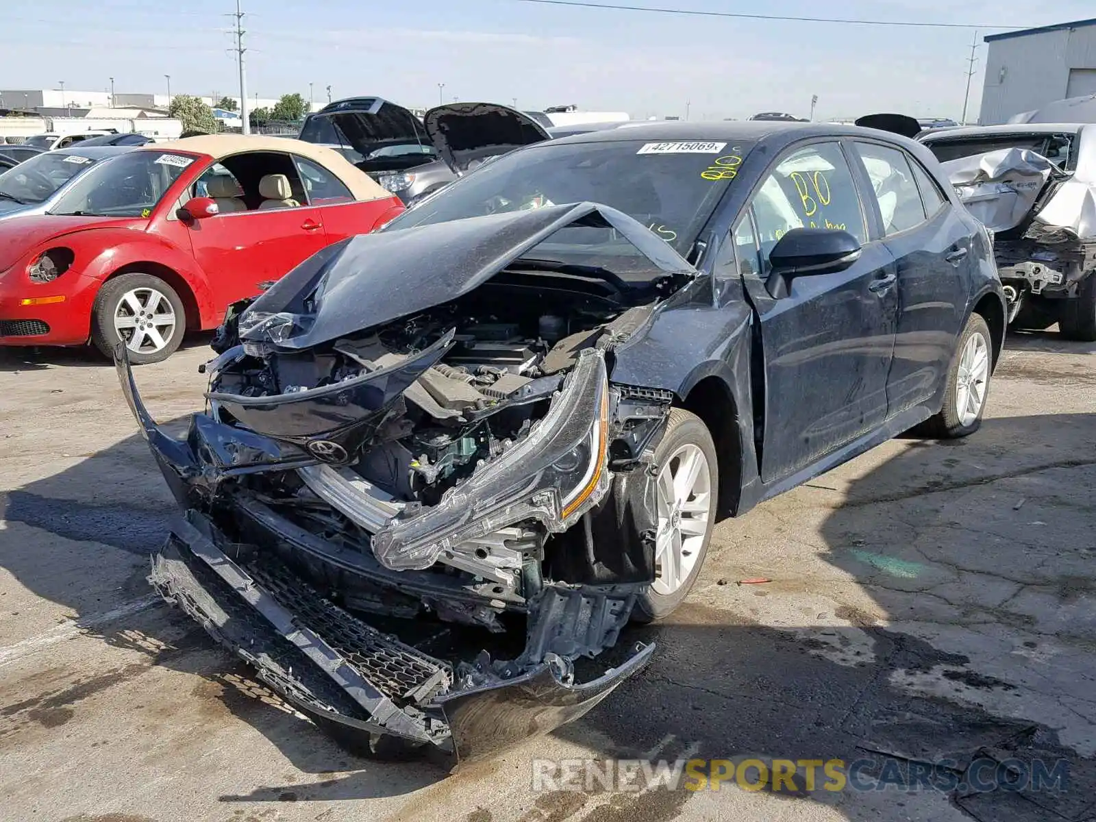 2 Photograph of a damaged car JTNK4RBE2K3018331 TOYOTA COROLLA 2019