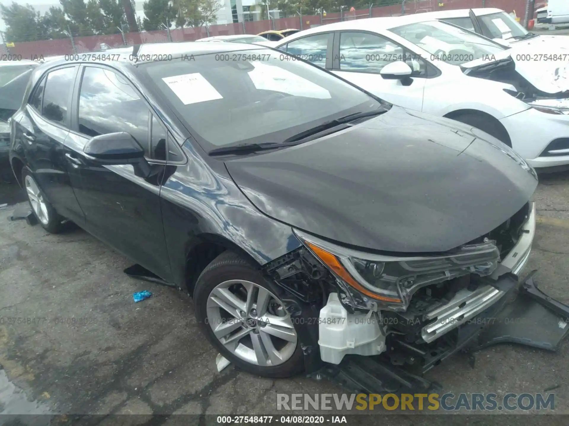 1 Photograph of a damaged car JTNK4RBE2K3018846 TOYOTA COROLLA 2019