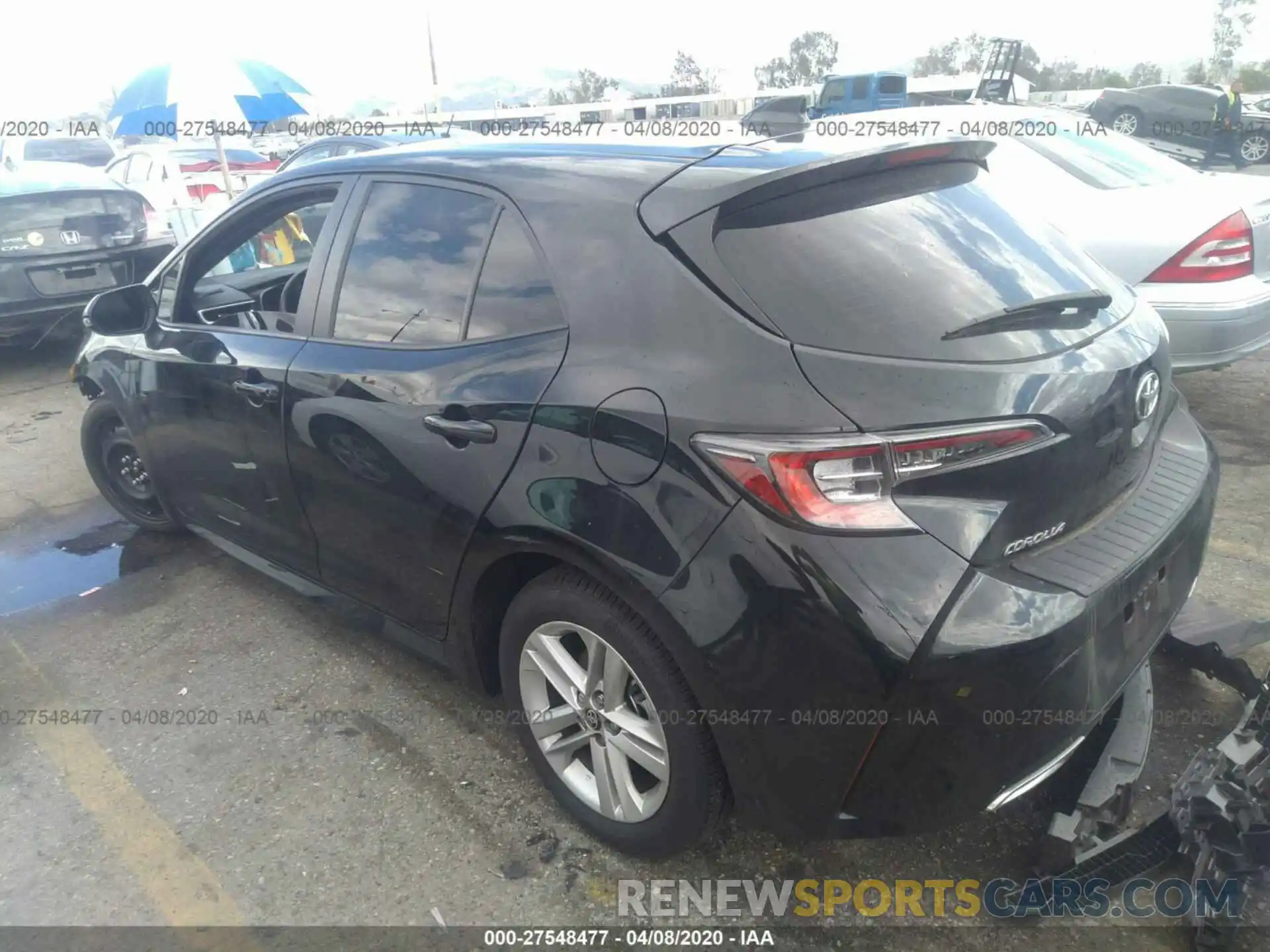 3 Photograph of a damaged car JTNK4RBE2K3018846 TOYOTA COROLLA 2019