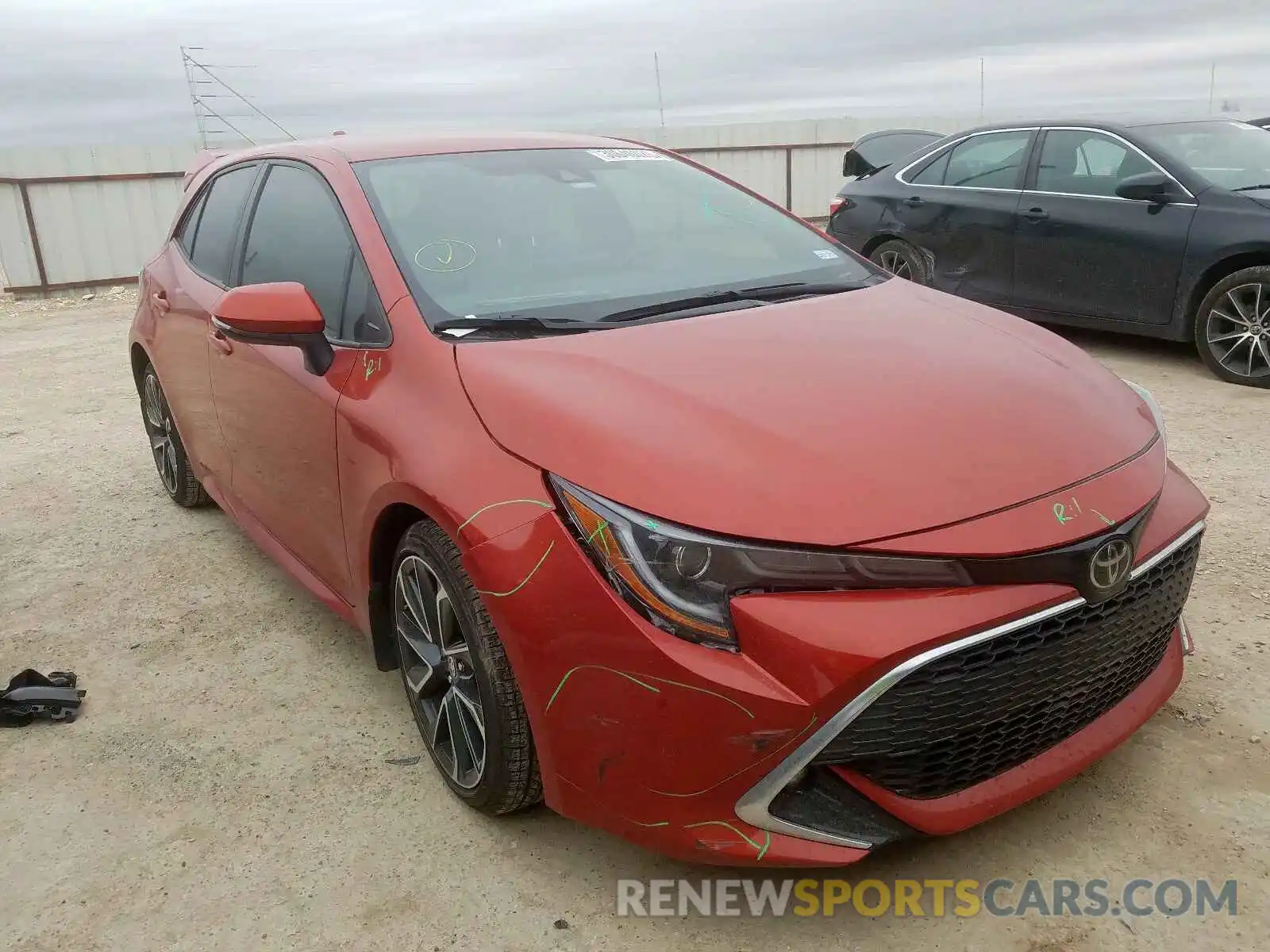 1 Photograph of a damaged car JTNK4RBE2K3020807 TOYOTA COROLLA 2019