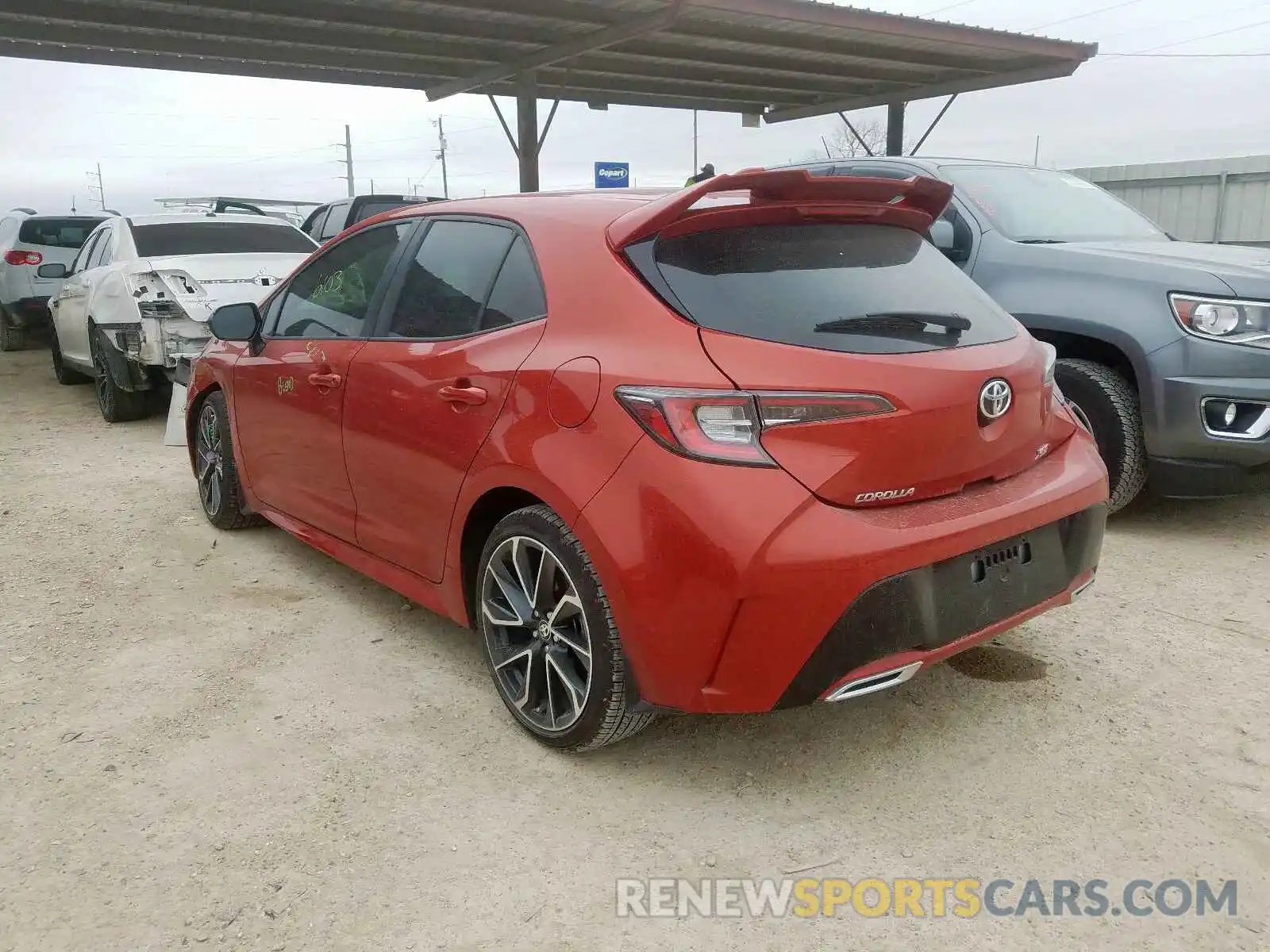 3 Photograph of a damaged car JTNK4RBE2K3020807 TOYOTA COROLLA 2019