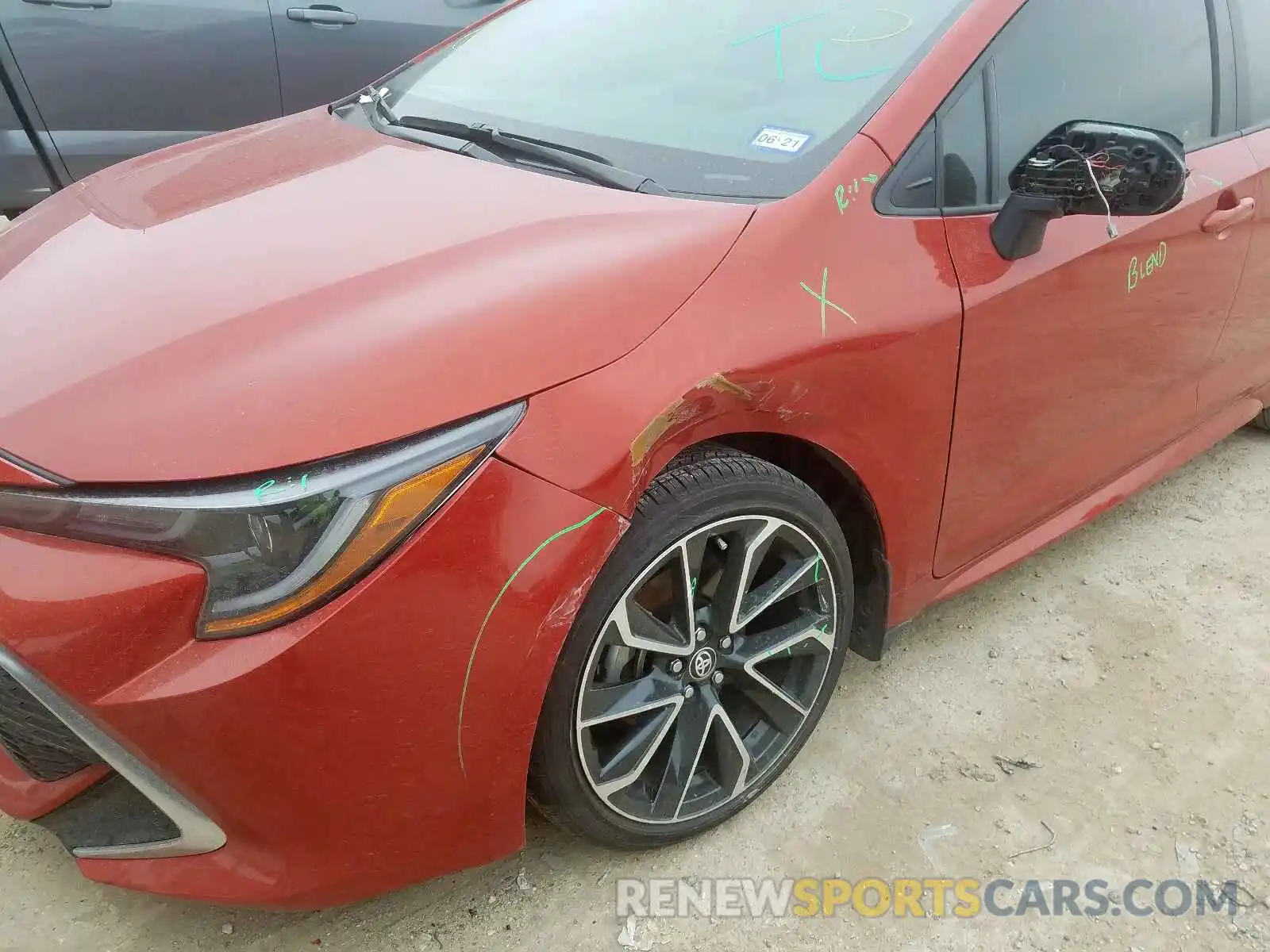 9 Photograph of a damaged car JTNK4RBE2K3020807 TOYOTA COROLLA 2019