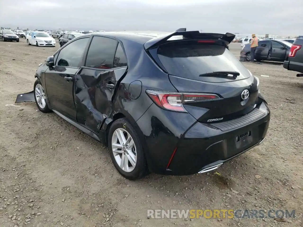 3 Photograph of a damaged car JTNK4RBE2K3023531 TOYOTA COROLLA 2019