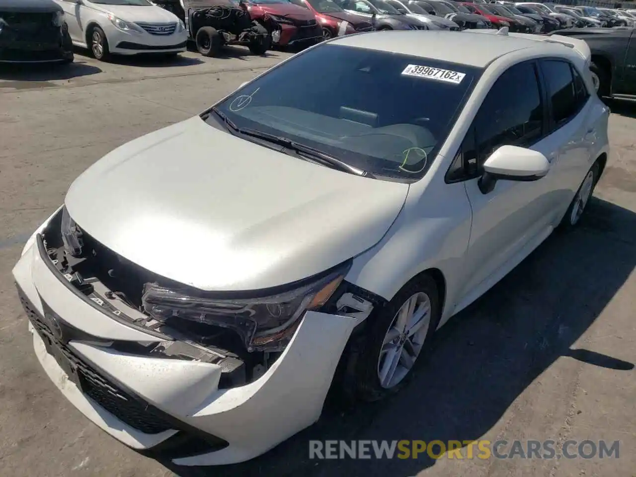 2 Photograph of a damaged car JTNK4RBE2K3024324 TOYOTA COROLLA 2019