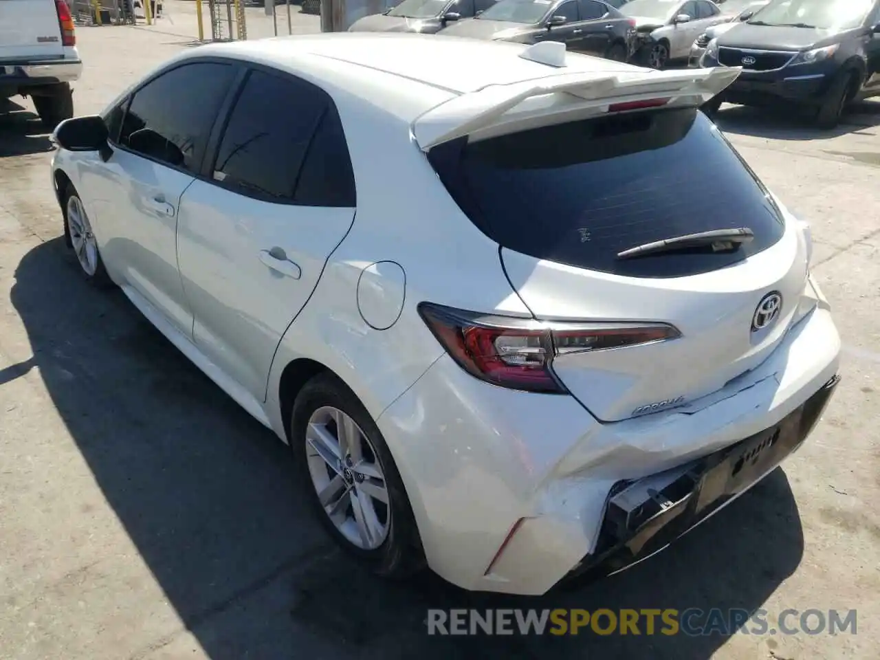 3 Photograph of a damaged car JTNK4RBE2K3024324 TOYOTA COROLLA 2019