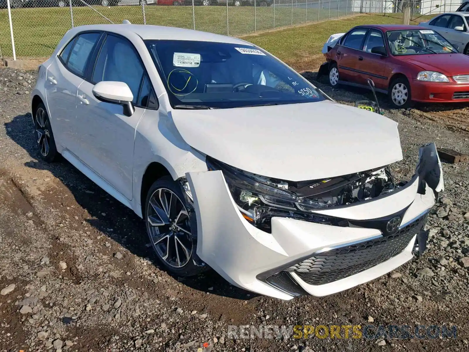 1 Photograph of a damaged car JTNK4RBE2K3024758 TOYOTA COROLLA 2019