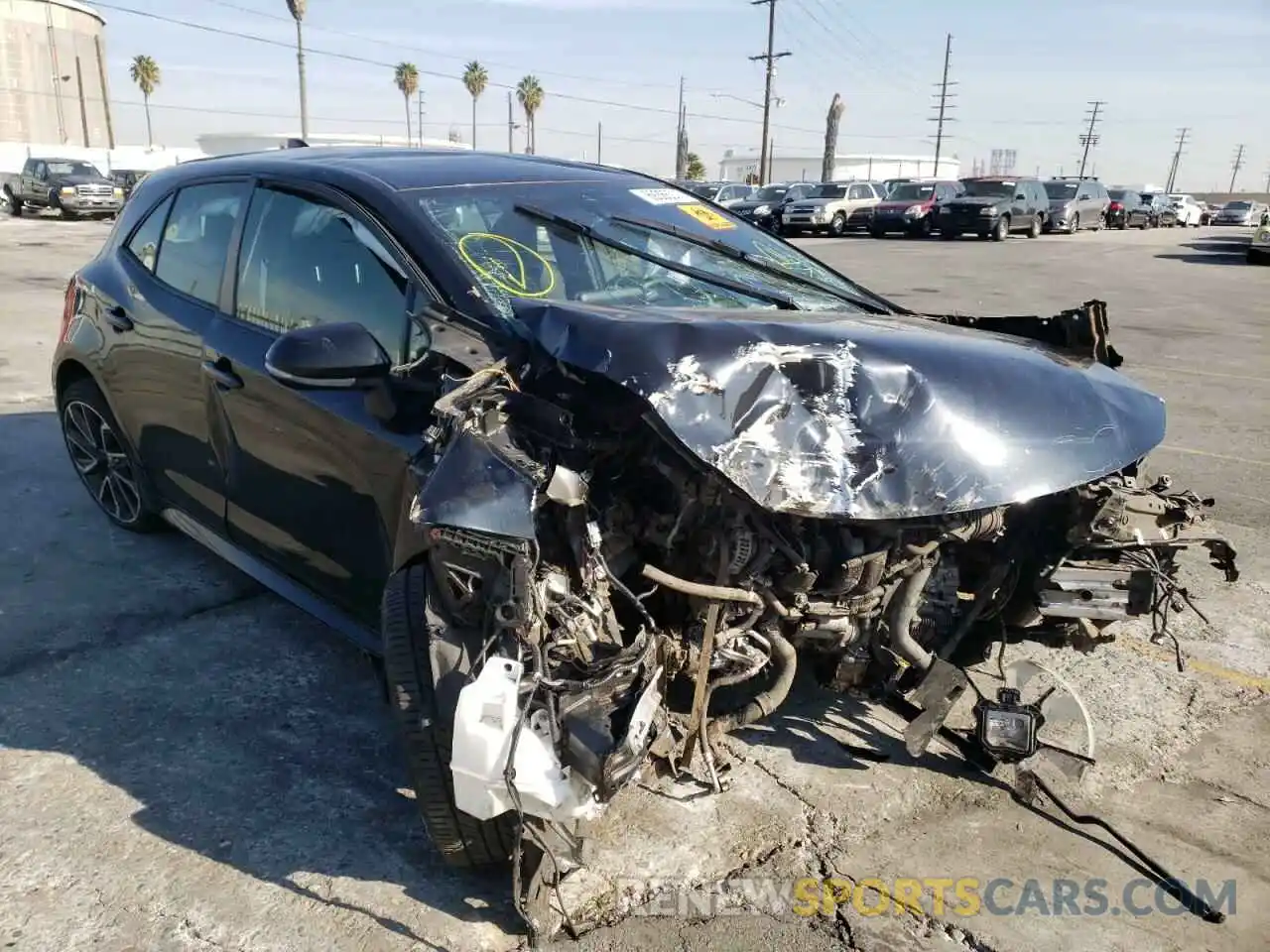 1 Photograph of a damaged car JTNK4RBE2K3025179 TOYOTA COROLLA 2019