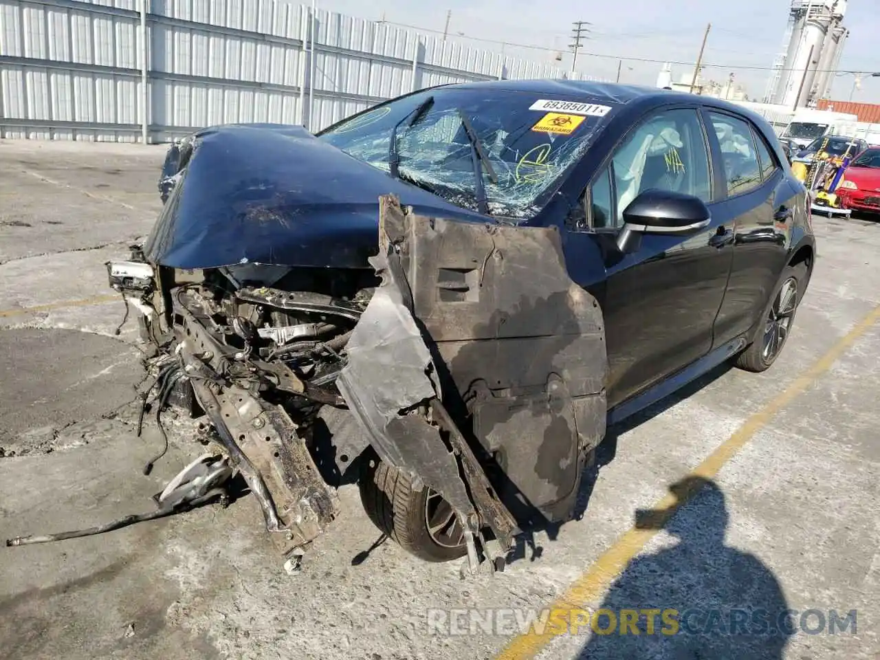 2 Photograph of a damaged car JTNK4RBE2K3025179 TOYOTA COROLLA 2019