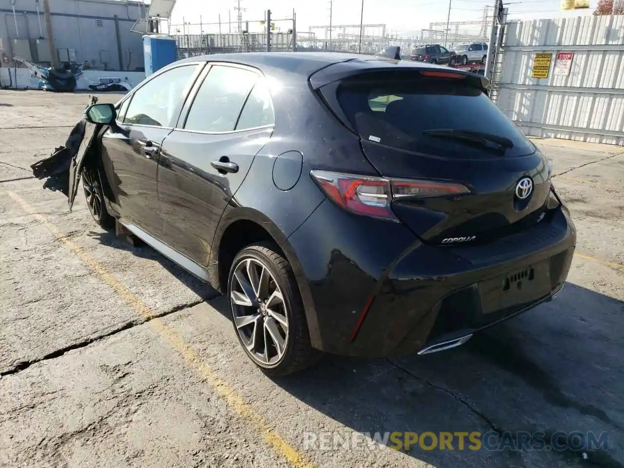 3 Photograph of a damaged car JTNK4RBE2K3025179 TOYOTA COROLLA 2019