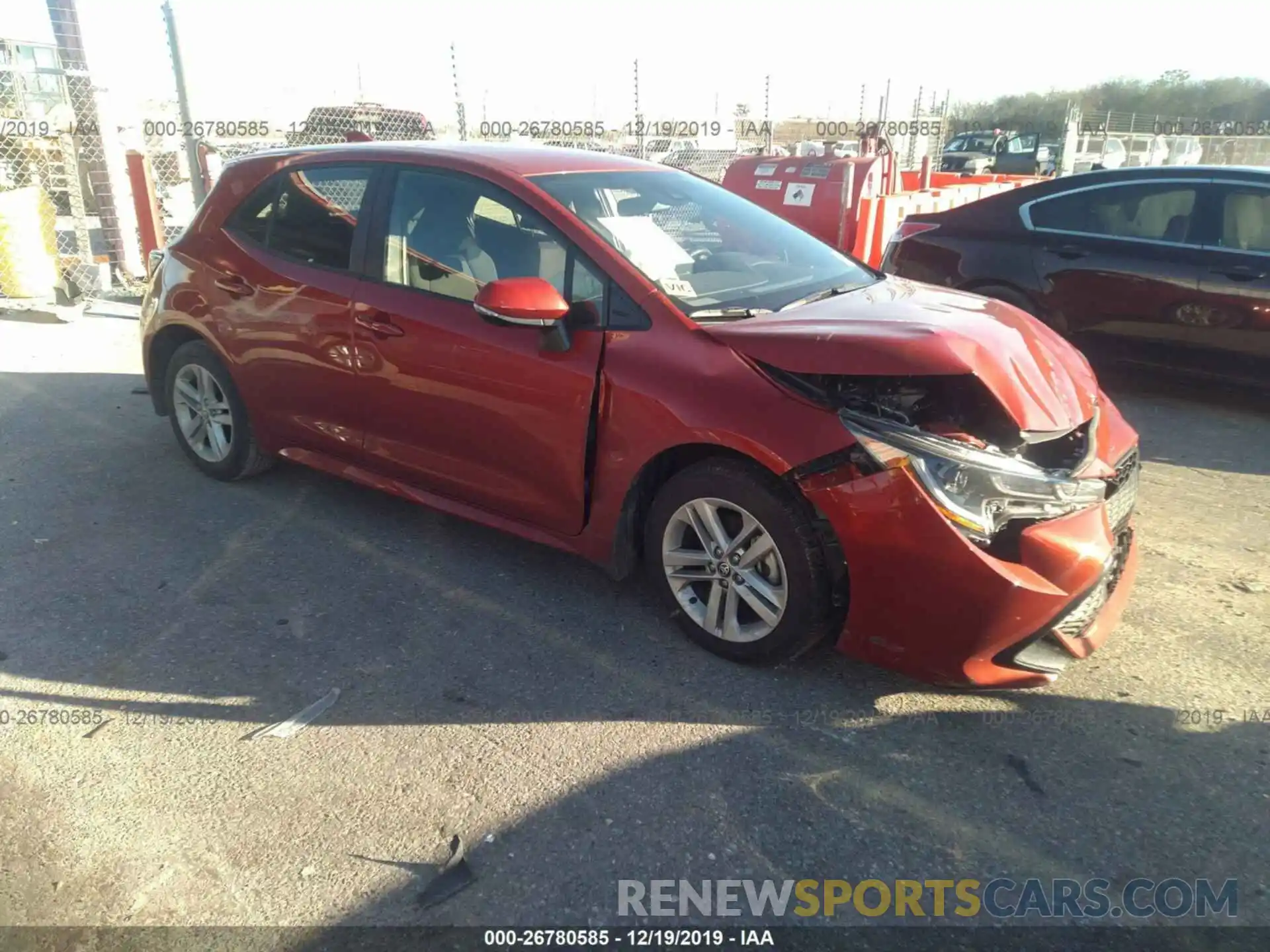 1 Photograph of a damaged car JTNK4RBE2K3025666 TOYOTA COROLLA 2019