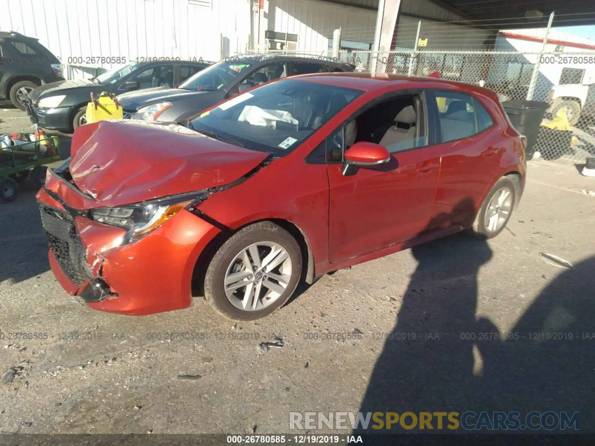 2 Photograph of a damaged car JTNK4RBE2K3025666 TOYOTA COROLLA 2019