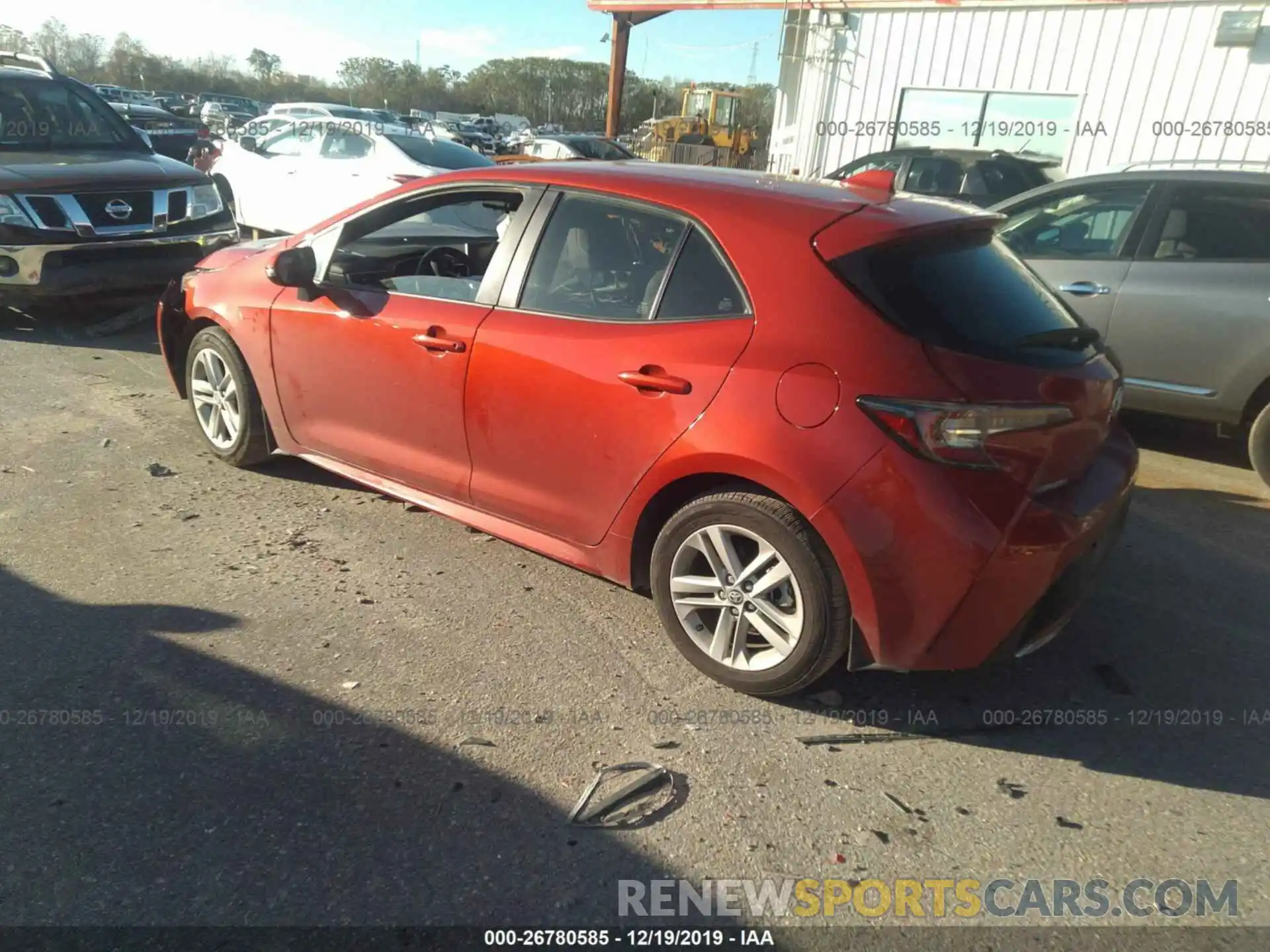 3 Photograph of a damaged car JTNK4RBE2K3025666 TOYOTA COROLLA 2019