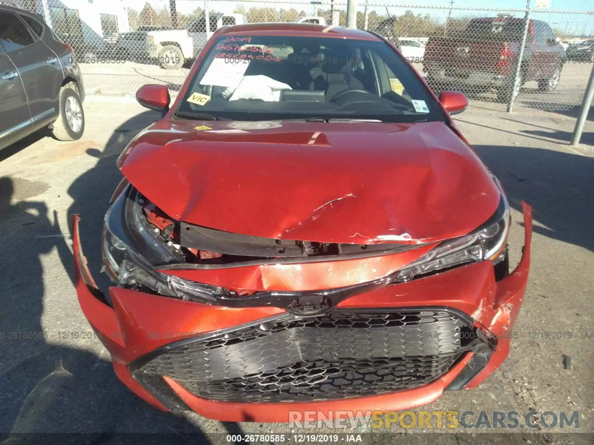 6 Photograph of a damaged car JTNK4RBE2K3025666 TOYOTA COROLLA 2019