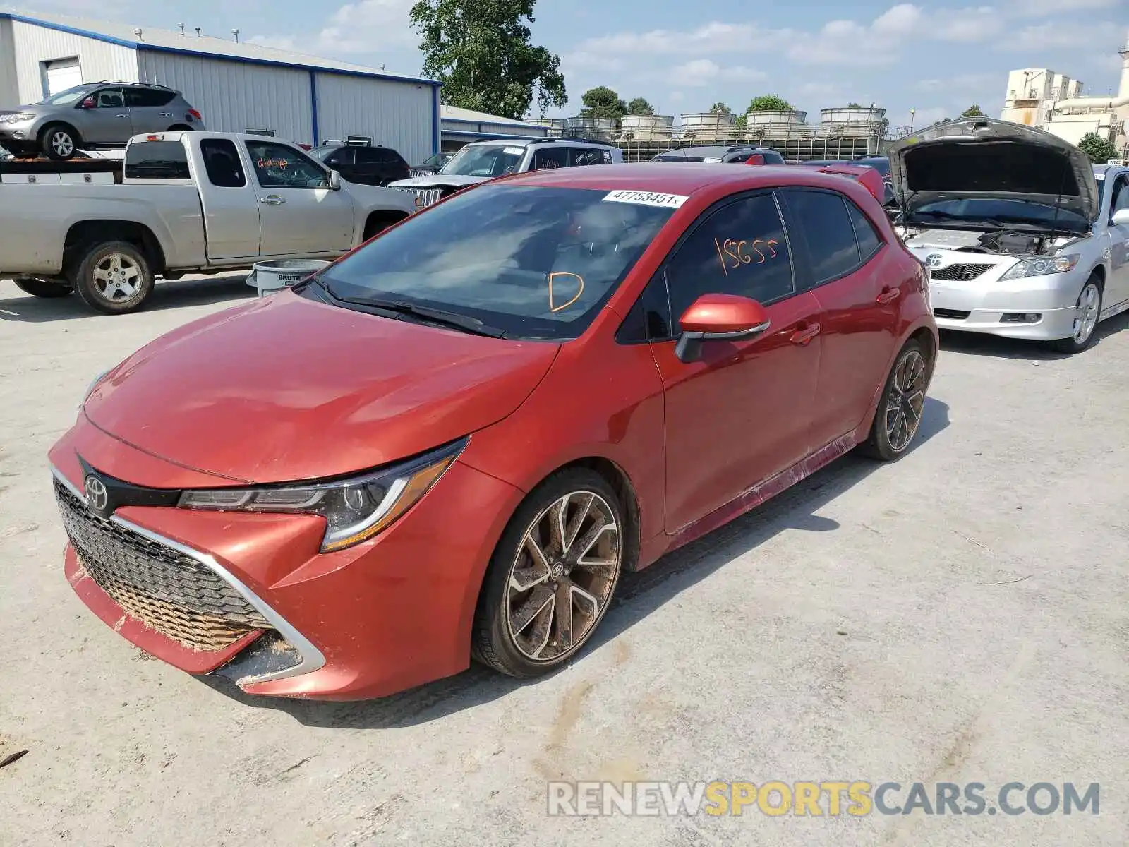 2 Photograph of a damaged car JTNK4RBE2K3027482 TOYOTA COROLLA 2019