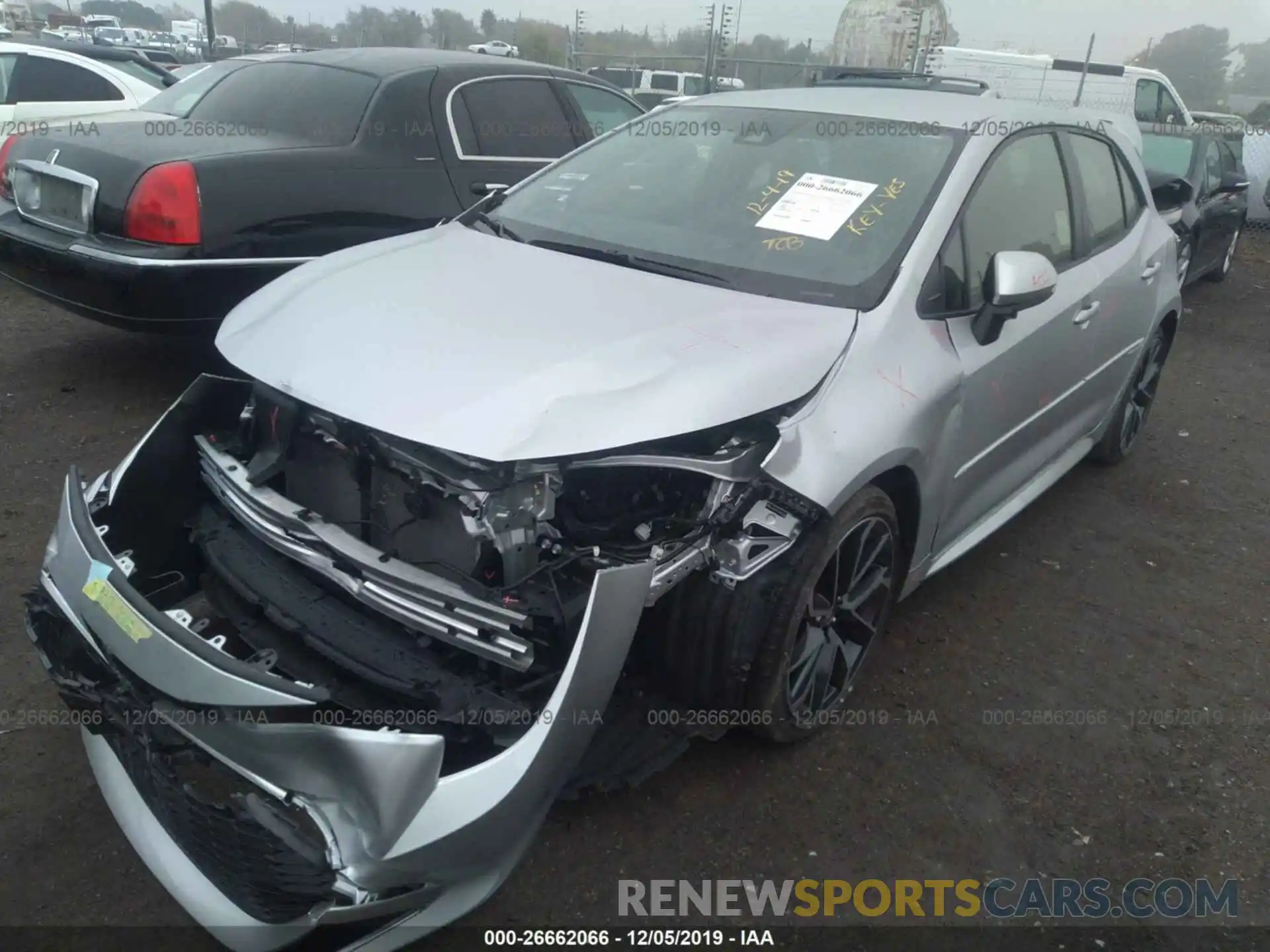 2 Photograph of a damaged car JTNK4RBE2K3028082 TOYOTA COROLLA 2019