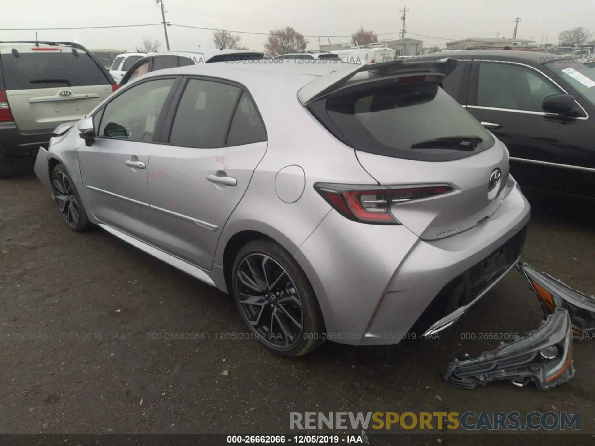 3 Photograph of a damaged car JTNK4RBE2K3028082 TOYOTA COROLLA 2019