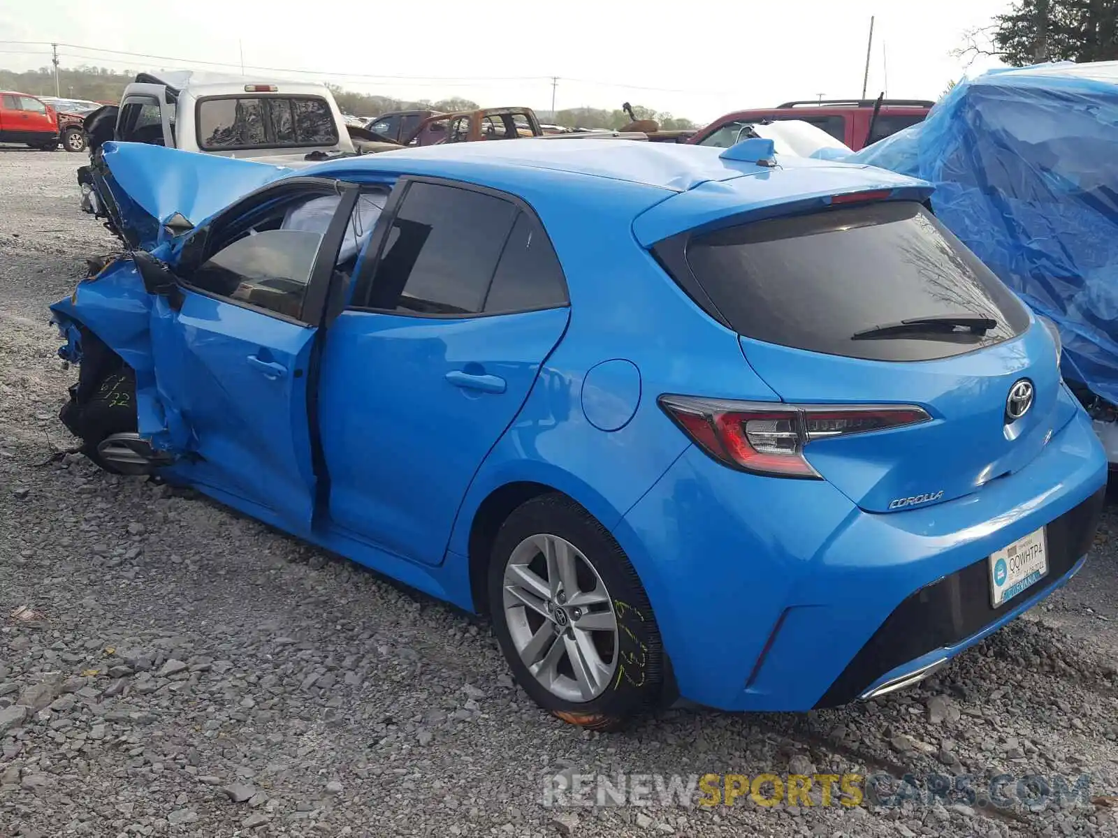 3 Photograph of a damaged car JTNK4RBE2K3033119 TOYOTA COROLLA 2019