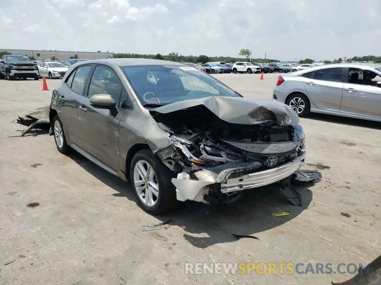 1 Photograph of a damaged car JTNK4RBE2K3033847 TOYOTA COROLLA 2019