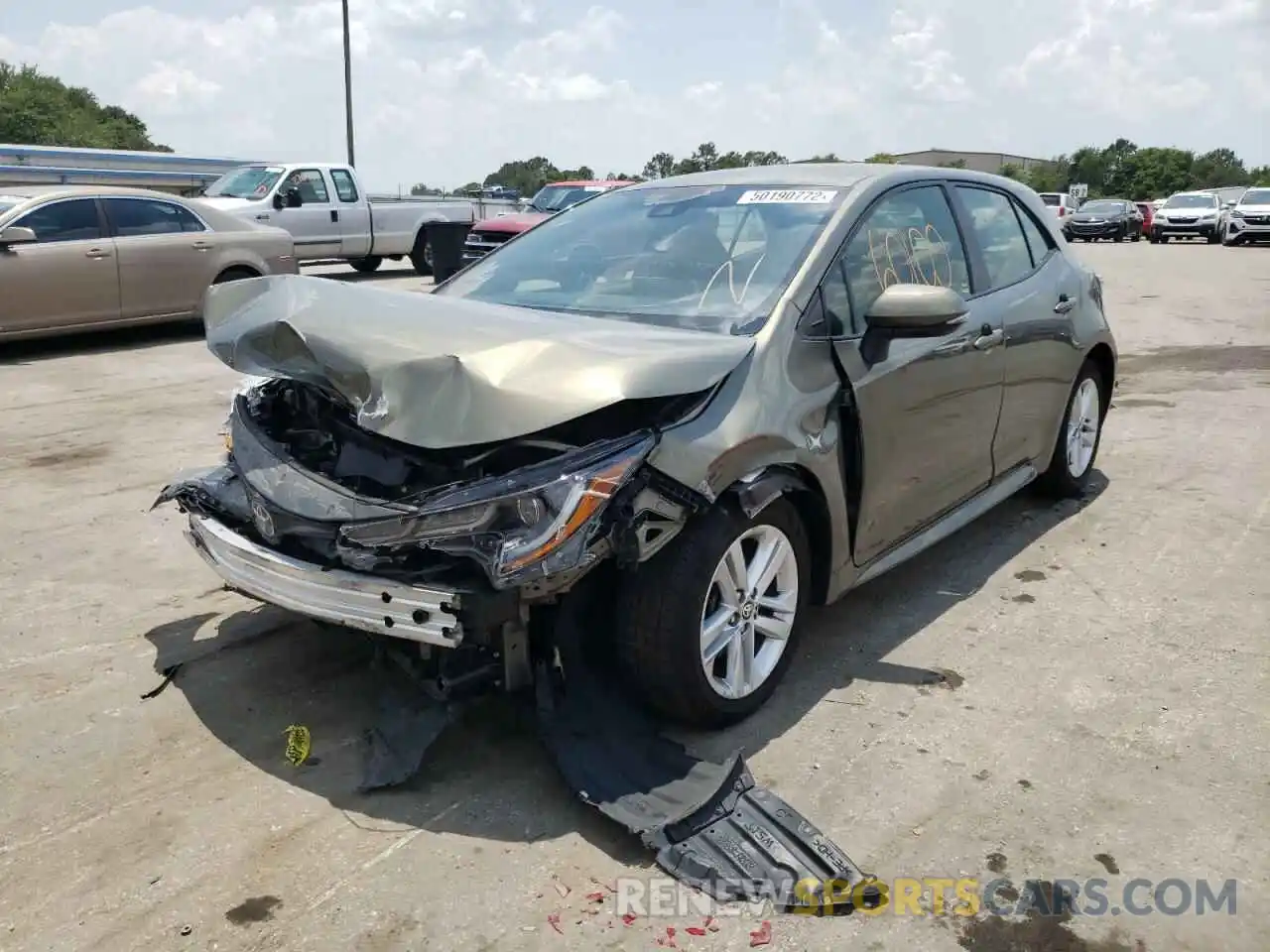 2 Photograph of a damaged car JTNK4RBE2K3033847 TOYOTA COROLLA 2019