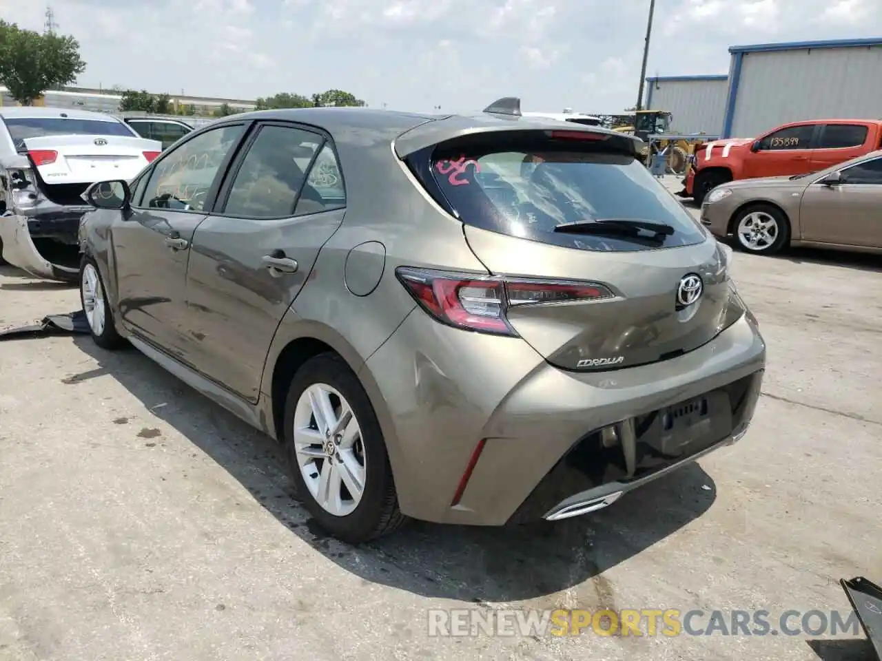 3 Photograph of a damaged car JTNK4RBE2K3033847 TOYOTA COROLLA 2019