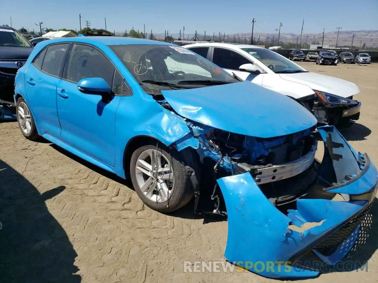 1 Photograph of a damaged car JTNK4RBE2K3034044 TOYOTA COROLLA 2019