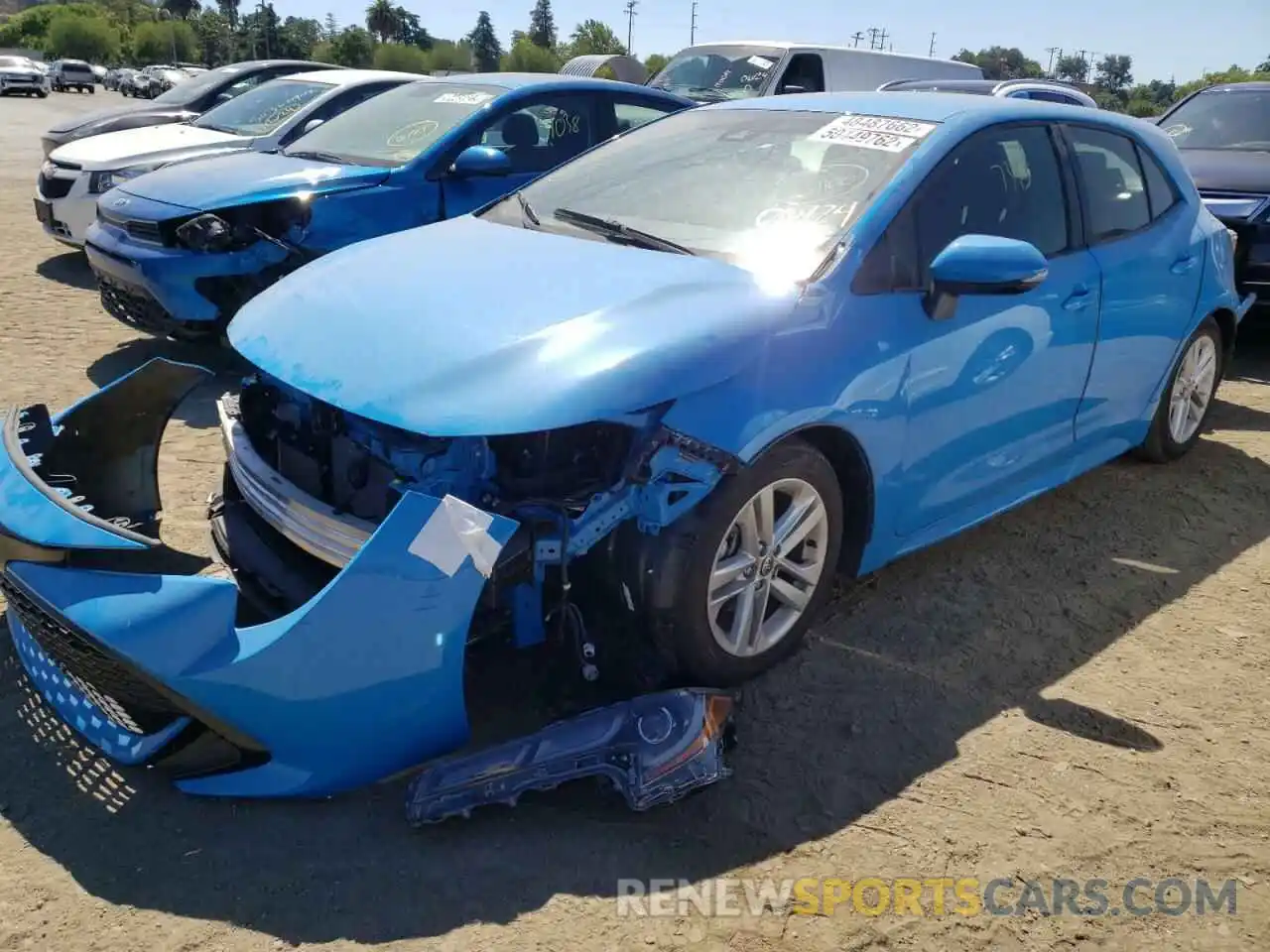 2 Photograph of a damaged car JTNK4RBE2K3034044 TOYOTA COROLLA 2019