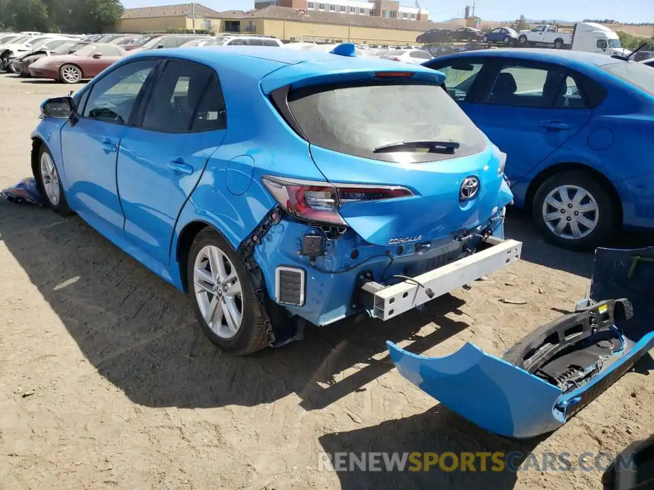 3 Photograph of a damaged car JTNK4RBE2K3034044 TOYOTA COROLLA 2019