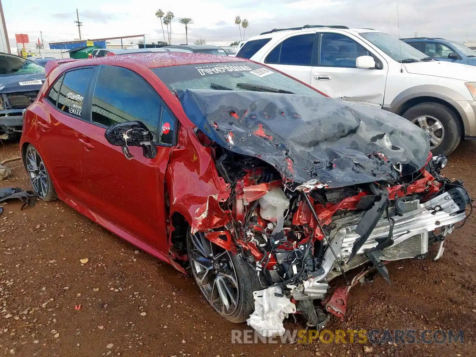 1 Photograph of a damaged car JTNK4RBE2K3034254 TOYOTA COROLLA 2019