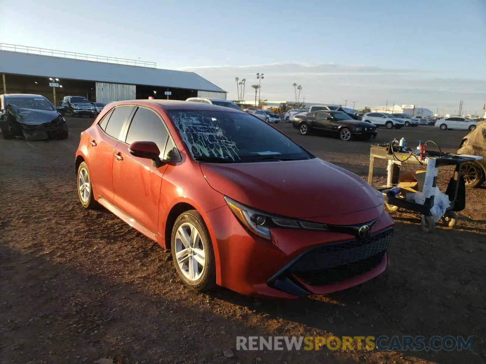 1 Photograph of a damaged car JTNK4RBE2K3034867 TOYOTA COROLLA 2019