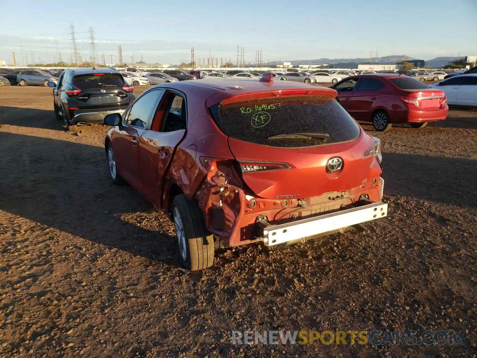 3 Photograph of a damaged car JTNK4RBE2K3034867 TOYOTA COROLLA 2019
