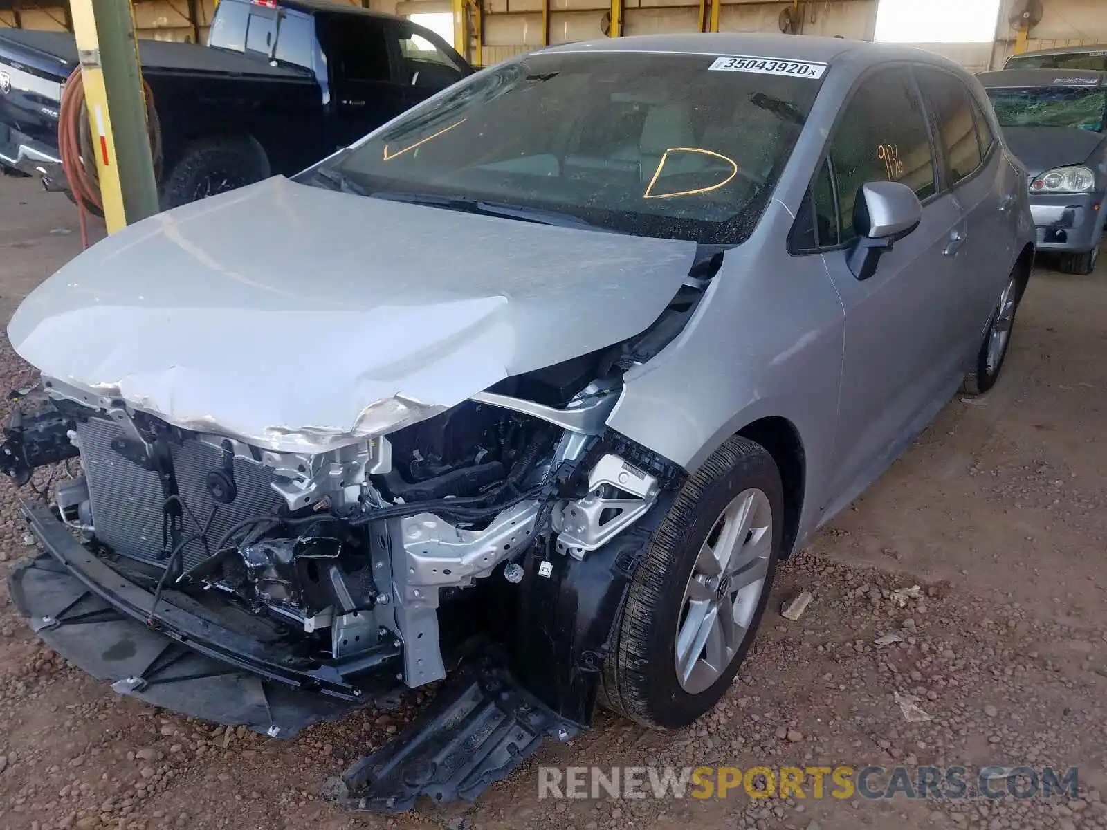 2 Photograph of a damaged car JTNK4RBE2K3035078 TOYOTA COROLLA 2019