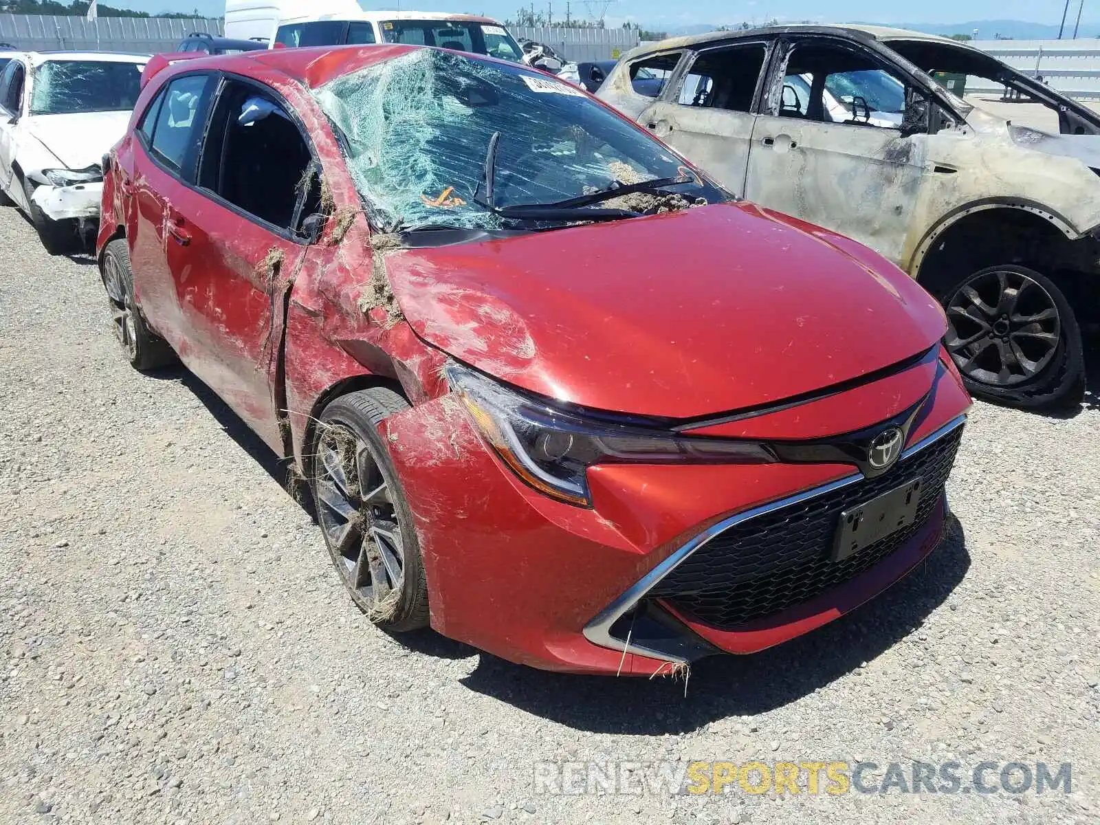 1 Photograph of a damaged car JTNK4RBE2K3035288 TOYOTA COROLLA 2019