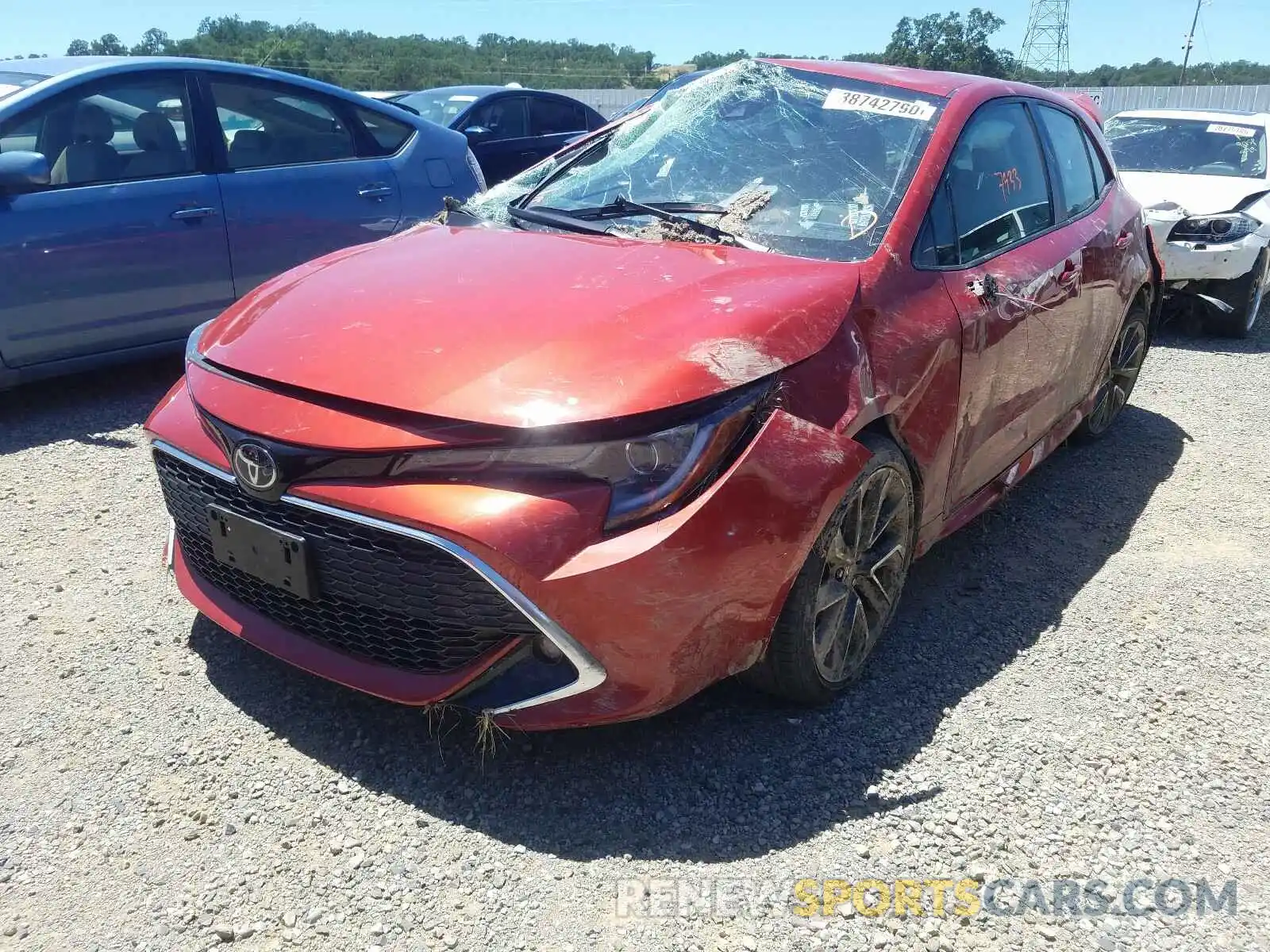 2 Photograph of a damaged car JTNK4RBE2K3035288 TOYOTA COROLLA 2019