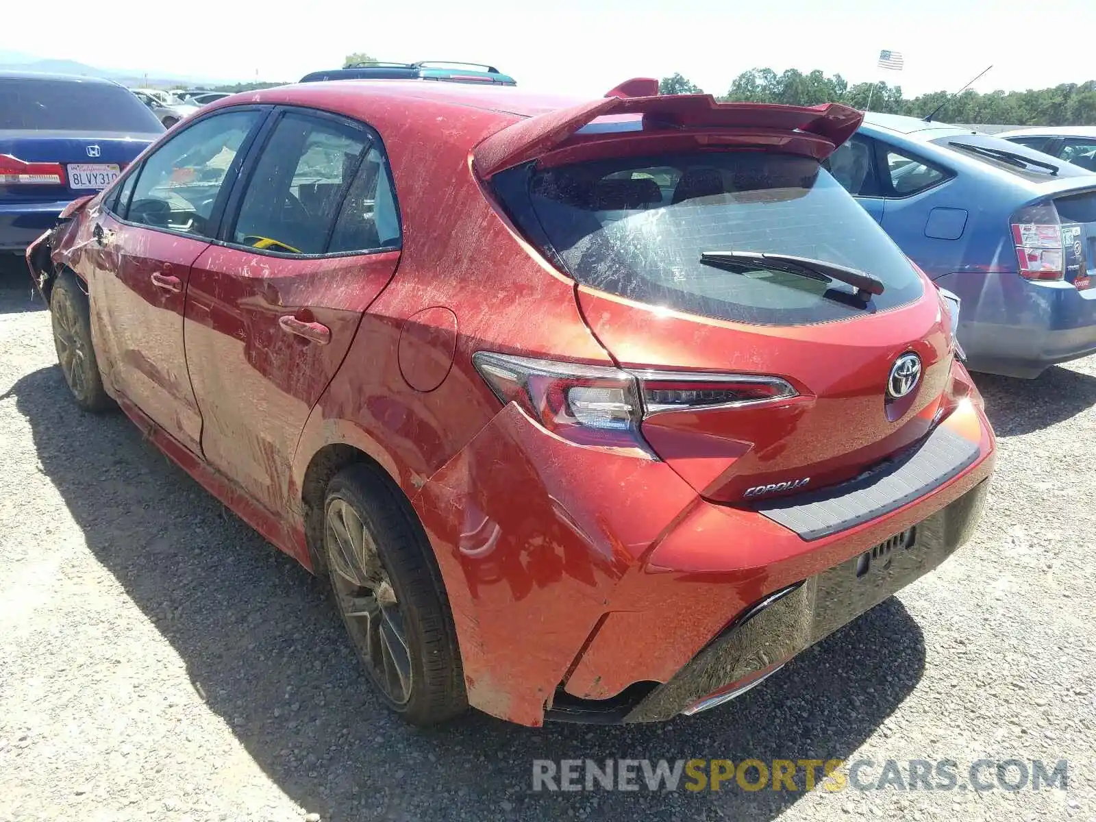 3 Photograph of a damaged car JTNK4RBE2K3035288 TOYOTA COROLLA 2019