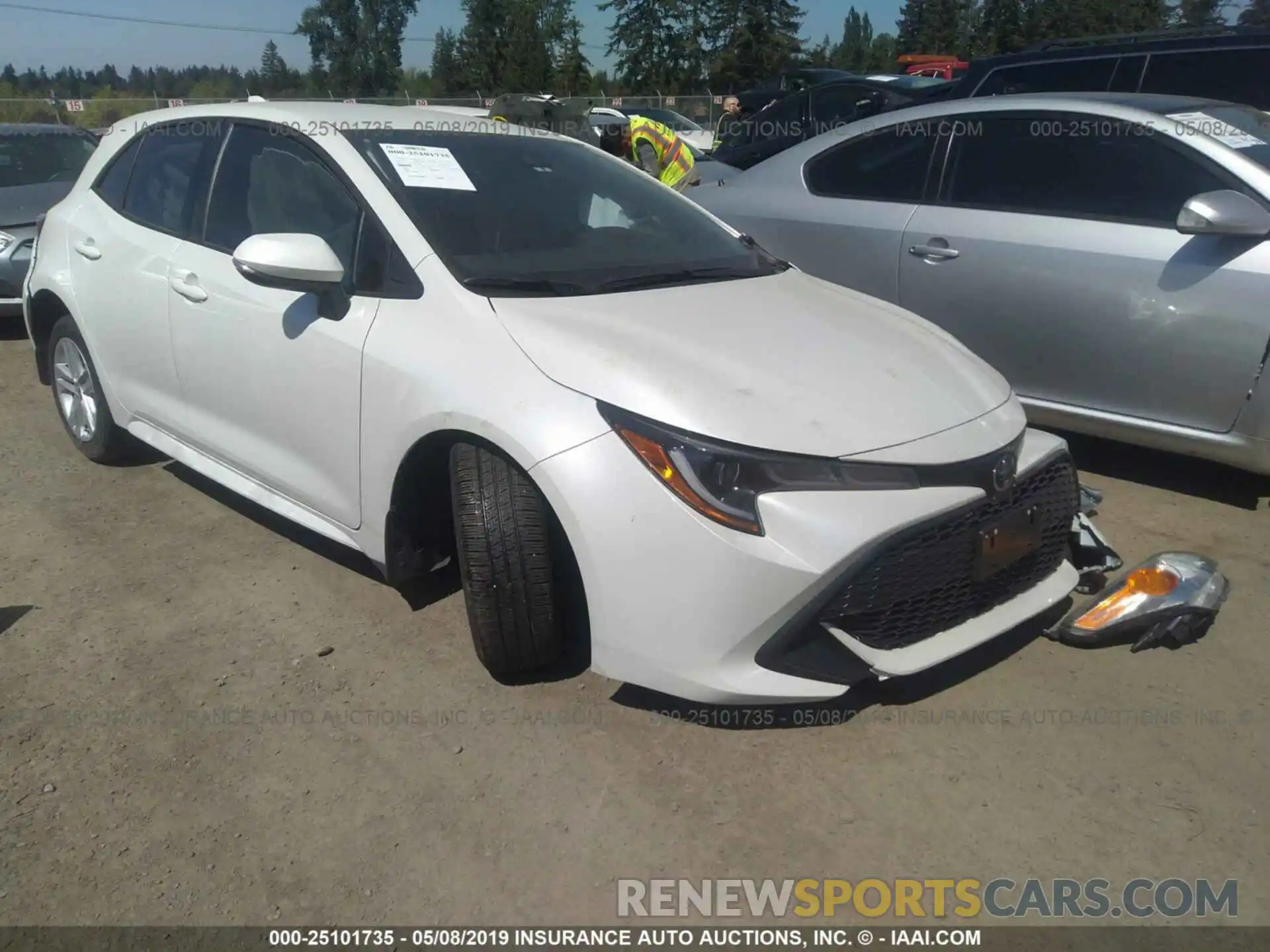 1 Photograph of a damaged car JTNK4RBE2K3038336 TOYOTA COROLLA 2019