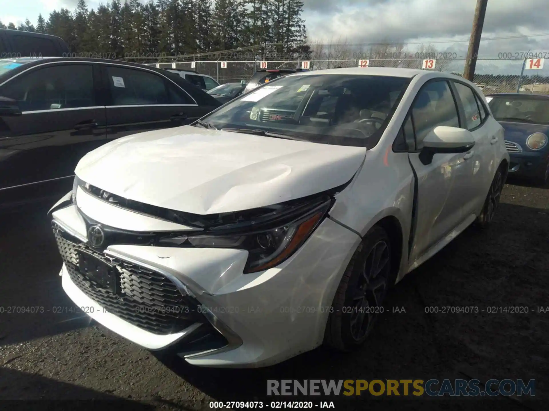 2 Photograph of a damaged car JTNK4RBE2K3038899 TOYOTA COROLLA 2019