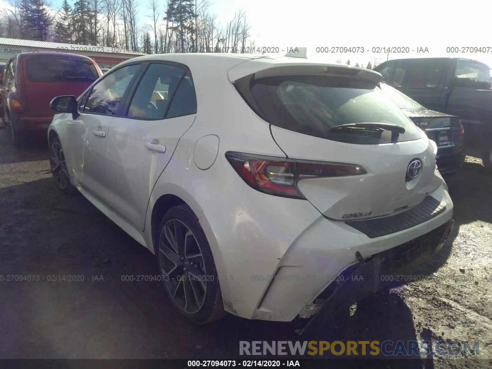 3 Photograph of a damaged car JTNK4RBE2K3038899 TOYOTA COROLLA 2019