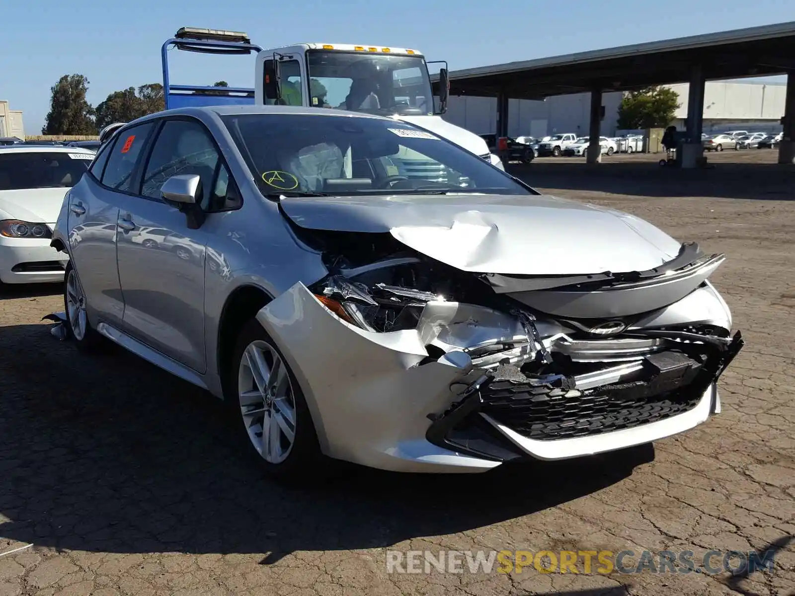 1 Photograph of a damaged car JTNK4RBE2K3039163 TOYOTA COROLLA 2019