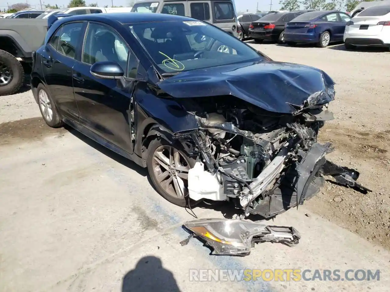 1 Photograph of a damaged car JTNK4RBE2K3043620 TOYOTA COROLLA 2019