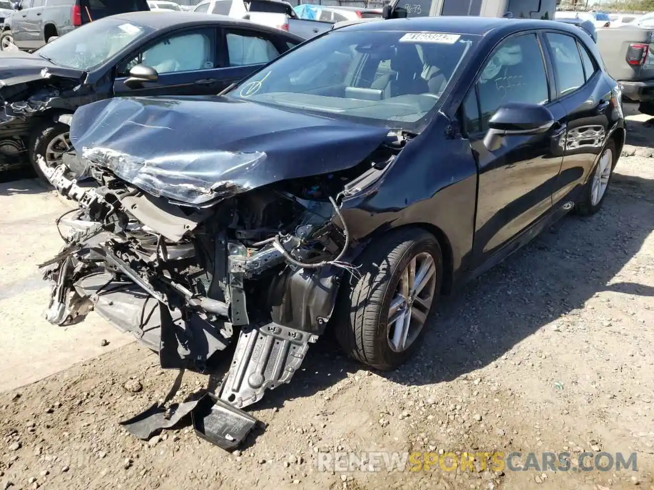 2 Photograph of a damaged car JTNK4RBE2K3043620 TOYOTA COROLLA 2019