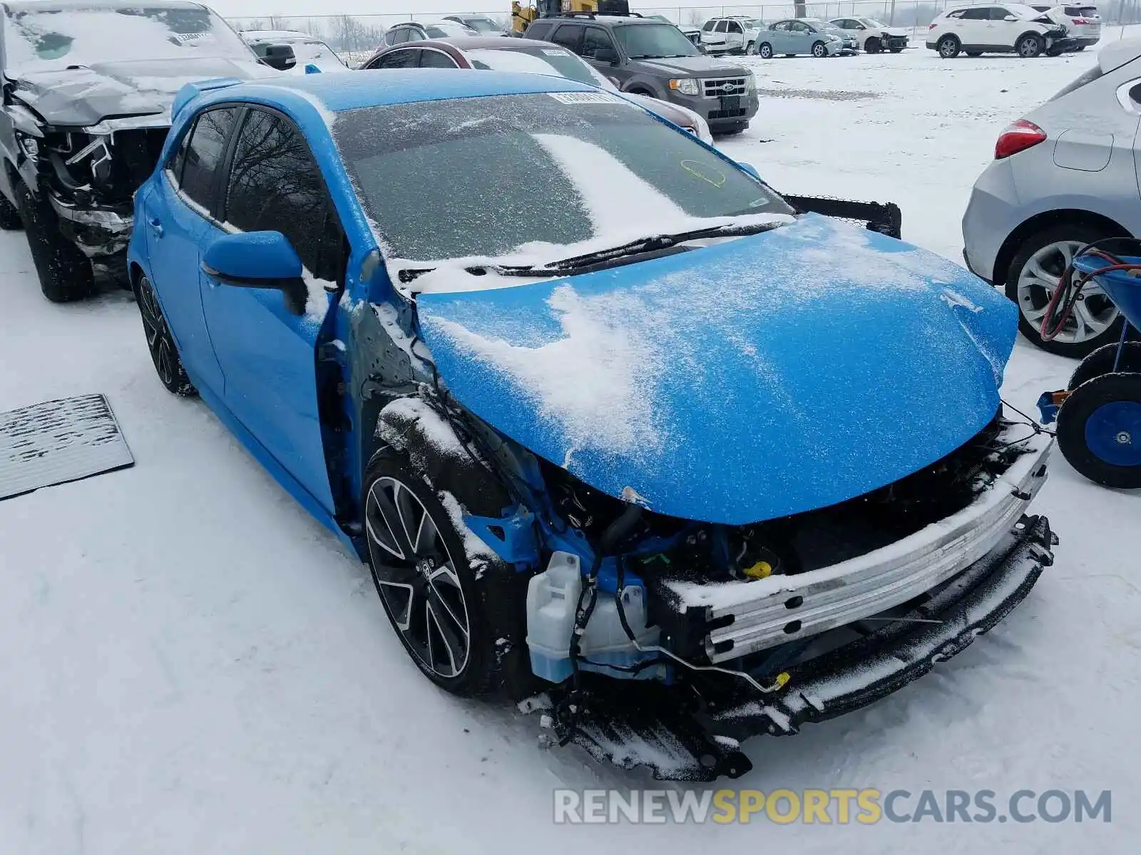 1 Photograph of a damaged car JTNK4RBE2K3043682 TOYOTA COROLLA 2019