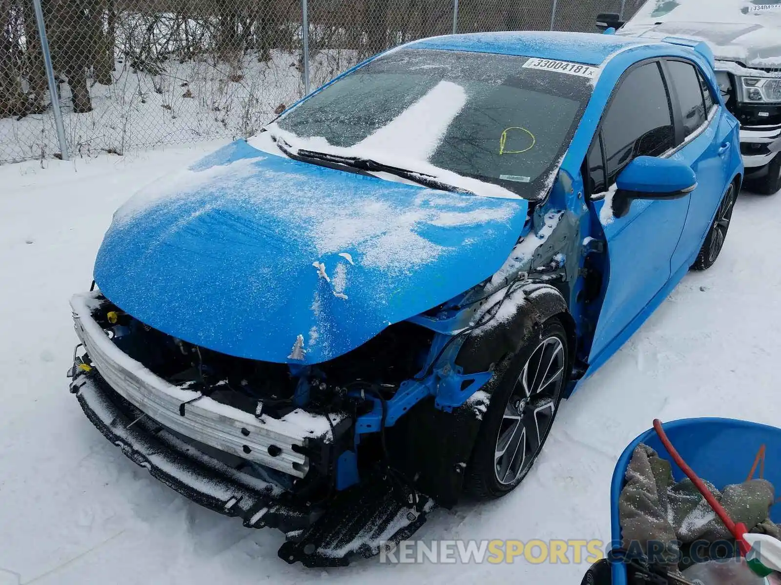 2 Photograph of a damaged car JTNK4RBE2K3043682 TOYOTA COROLLA 2019