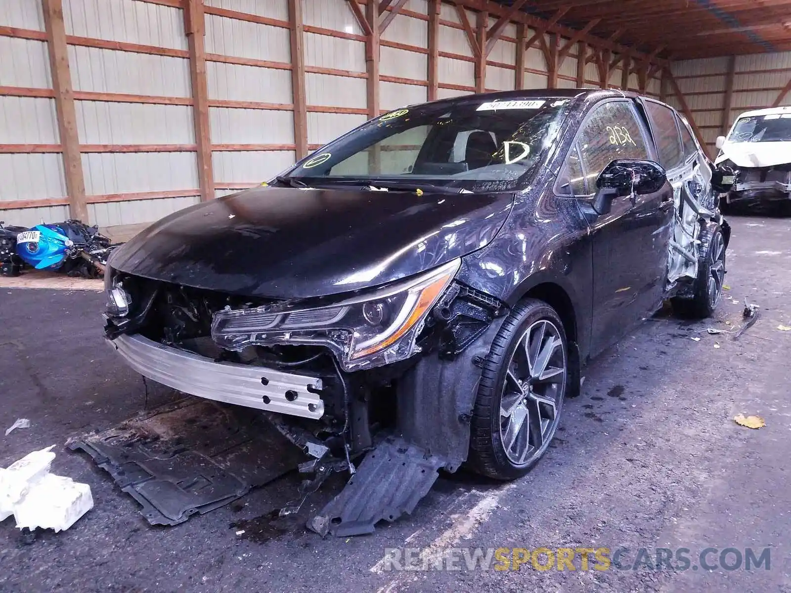 2 Photograph of a damaged car JTNK4RBE2K3045206 TOYOTA COROLLA 2019