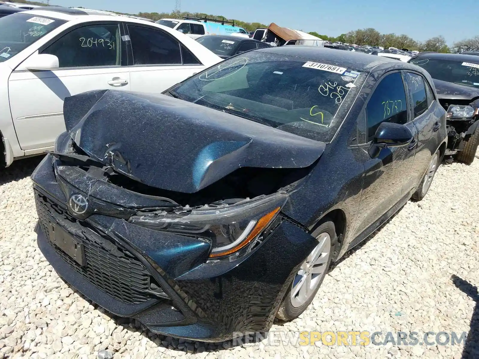 2 Photograph of a damaged car JTNK4RBE2K3046209 TOYOTA COROLLA 2019