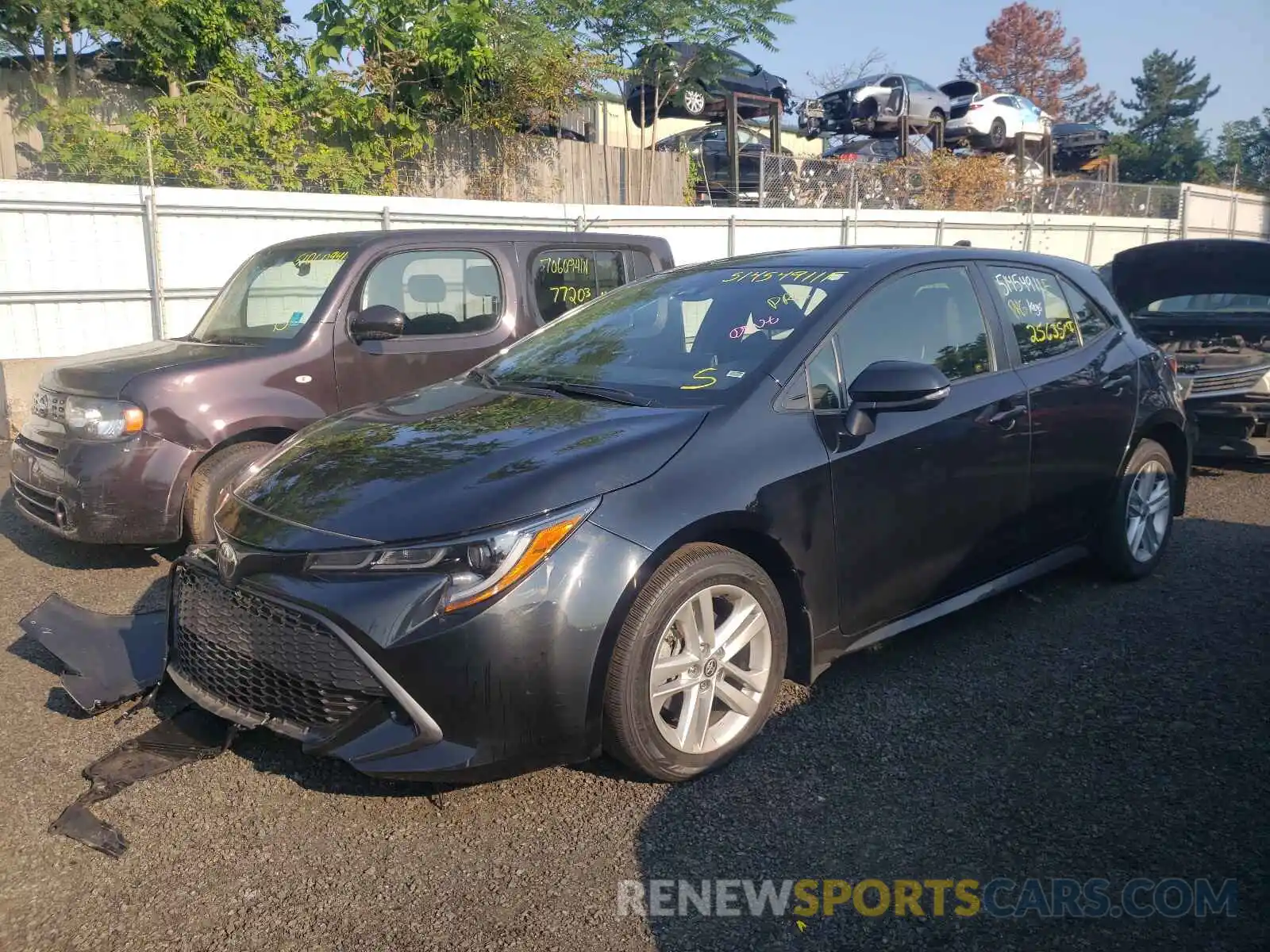 2 Photograph of a damaged car JTNK4RBE2K3047327 TOYOTA COROLLA 2019