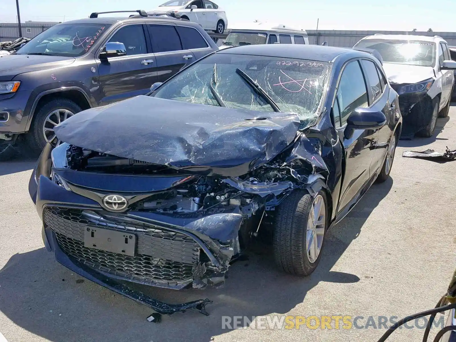 2 Photograph of a damaged car JTNK4RBE2K3049031 TOYOTA COROLLA 2019